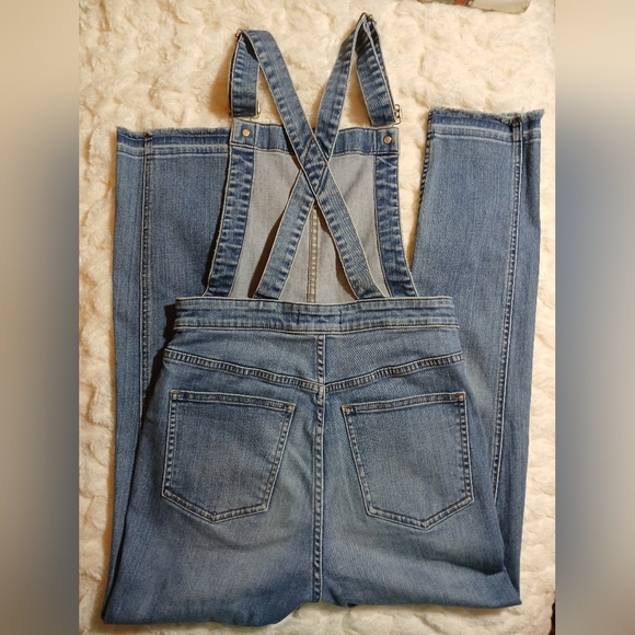 Madewell Skinny Denim Overalls Elmridge Drop Hem Edition, Indigo Size S - Picture 2 of 8